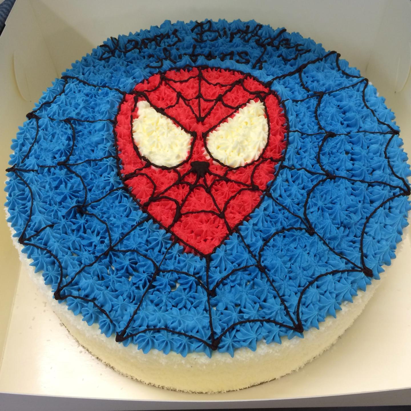 Spiderman Round Edible Cake Image - Itty Bitty Cake Toppers