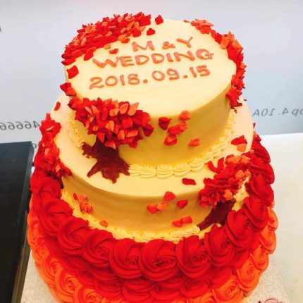 Autumn Wedding Cake – Celebrate Love with Vibrant Elegance | iCake Melbourne