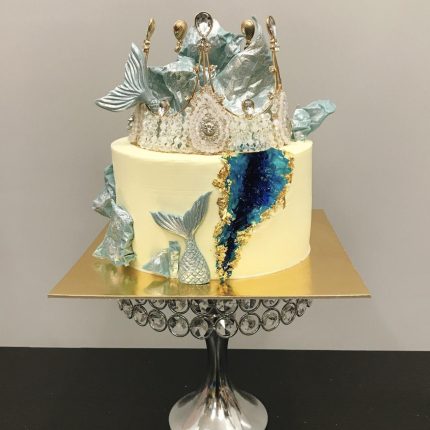 Mesmerizing Blue Crystal Mermaid Cake | iCake