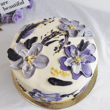 Painting Style Flower Cake