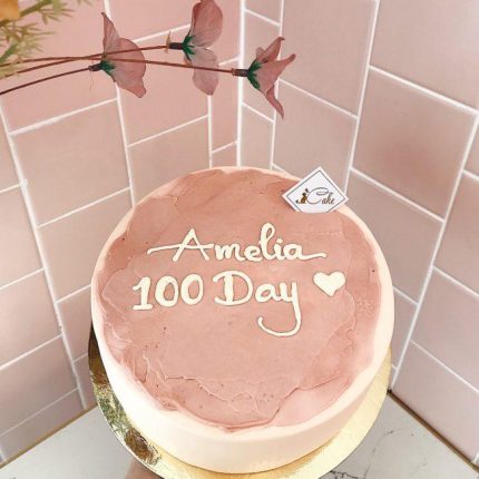 Pink Written Cake
