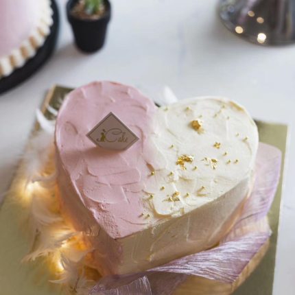 Pink & White Heart