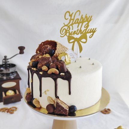 Indulge in Heavenly Delight: Chocolate Hazelnut Cone Chiffon - A Divine Fusion of Richness and Elegance!