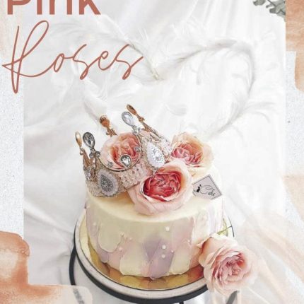 Pink Roses Crown Cake – Elegance in Every Slice | iCake Melbourne