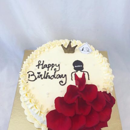 Rose Petal Dress Cake – A Stunning Floral Delight | iCake Melbourne