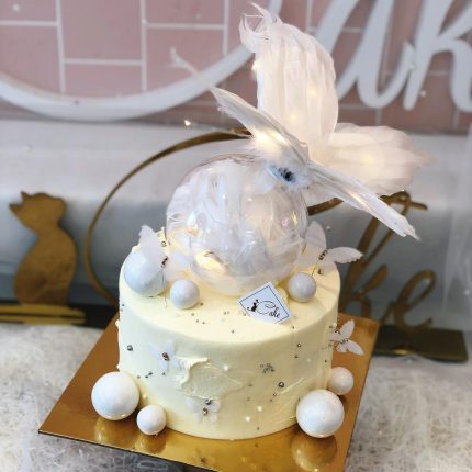 White Feather Butterfly Cake | Whimsical Cake Design | iCake Melbourne