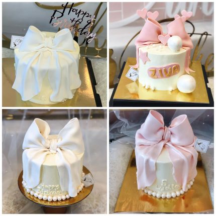 Fondant Bow Knot Cake | Elegant Fondant Sculpture Cake | iCake Melbourne