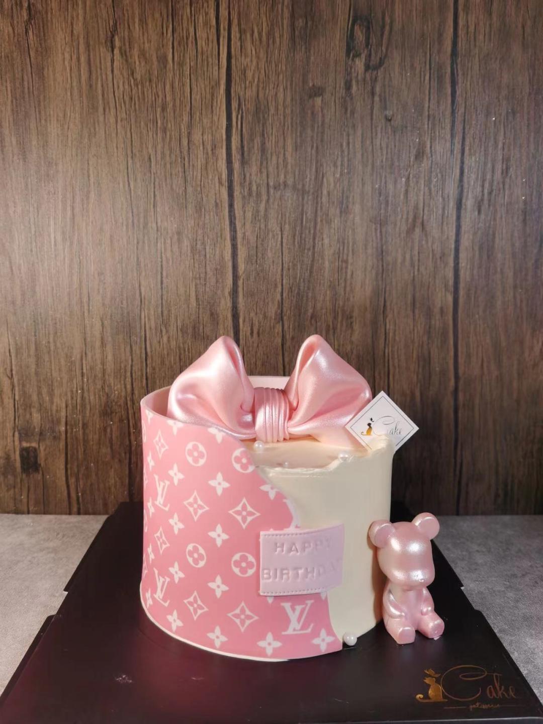 Pink Louis Vuitton Cake