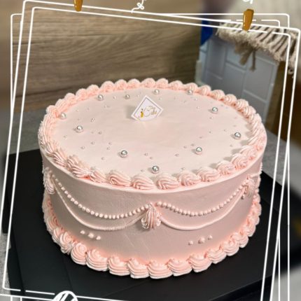 Exquisite Pink Vintage Wedding Cake | iCake Melbourne
