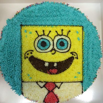 Dive into Delight: SpongeBob Cakes with Blue Base at iCake Melbourne!