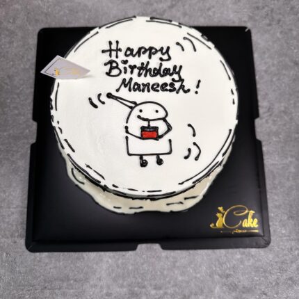 Step into the Pages of a Comic Book with Our Black and White Comic Style Cake | iCake Melbourne