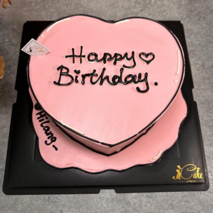 Express Your Love with Elegance: Heart Shape Black Pink Cake | iCake Melbourne