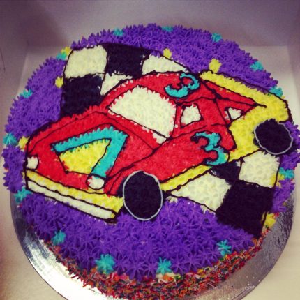 Race to Sweet Victory: iCake's Red Racing Car Cake in Melbourne