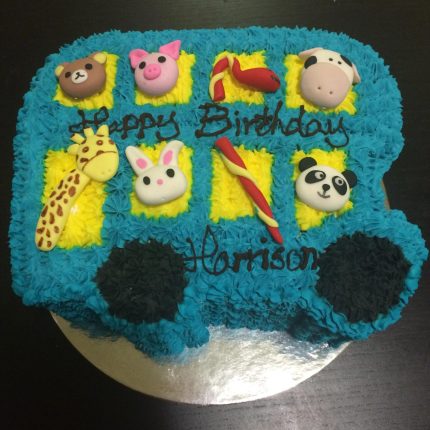 Delightful Animal Bus Cake Design | iCake Melbourn