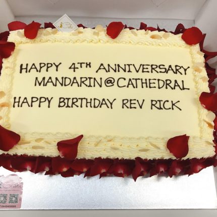 Exquisite Anniversary Cake Design with Red Roses - iCake Melbourne
