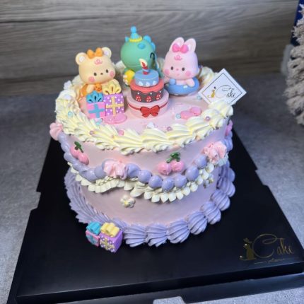 Vintage Toy Zoo Cake Design - Delightful Creations by iCake Melbourne