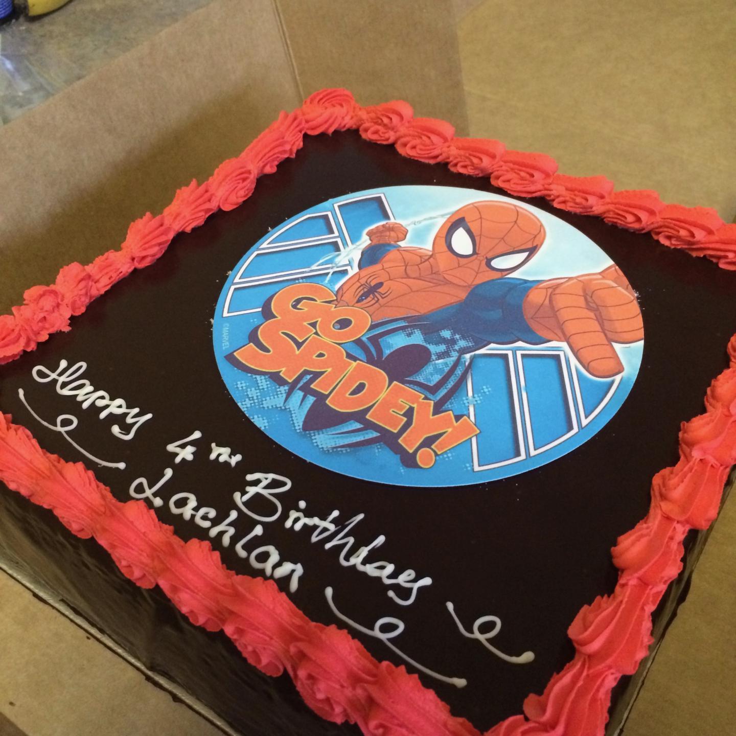 Spiderman Round Edible Cake Image - Itty Bitty Cake Toppers