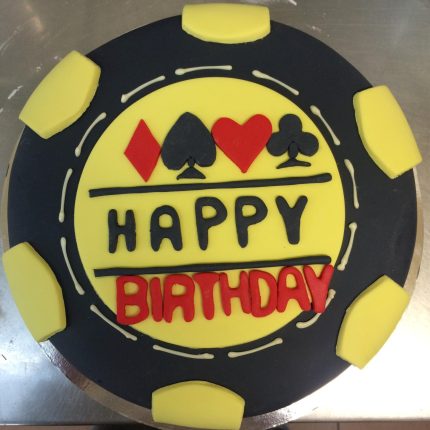 Indulge in Sweet Fortune: Casino Chip Cake by iCake Melbourne
