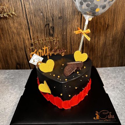 Captivating Black and Red Heart-Shaped Cake Designs | iCake Melbourne