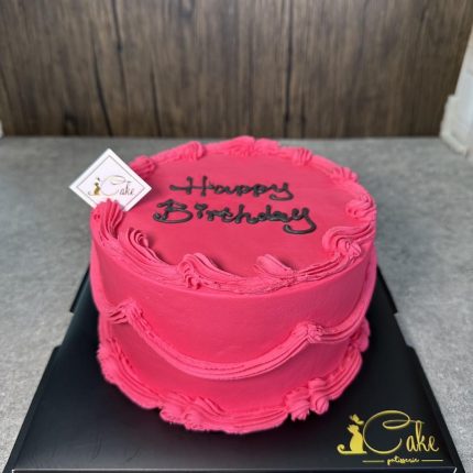 Deliciously Bold: Hot Pink Wording Cake by iCake | Melbourne's Premier Cake Artistry"