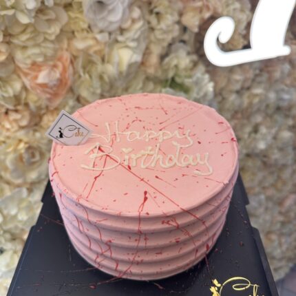 Indulge in Elegance: Red Splash Wording Cake | iCake Melbourne