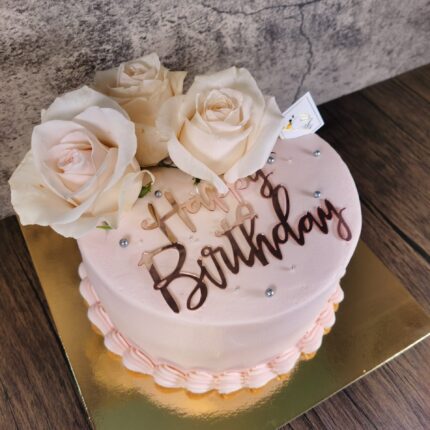 Exquisite iCake Creation: Elegant Pink Rose Cake Designs