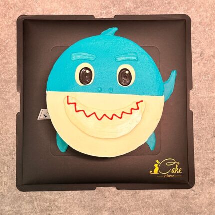 Baby Shark Fin-Tastic Celebration Cake by iCake - Dive into Deliciousness