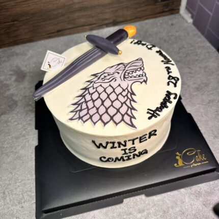 Embrace the Chill: iCake's Wolf in Winter is Coming Cake in Melbourne
