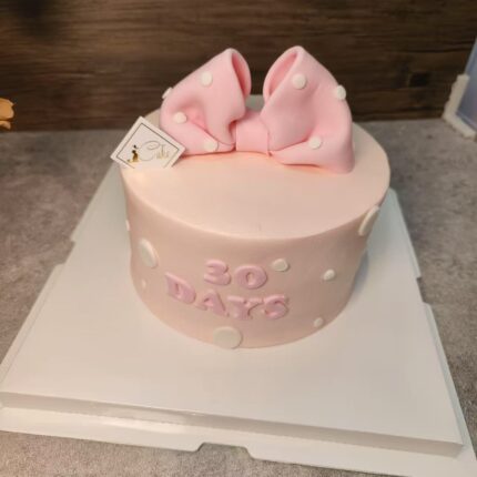 iCake's Pink Bowtie Fondant Cake - Melbourne's Finest in Sweet Sophistication!