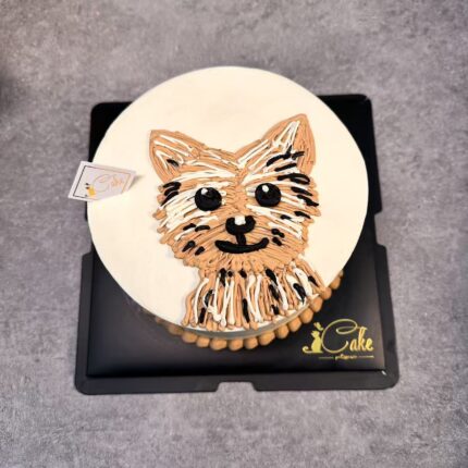 Sweet Paws: iCake's Brown Drawing Puppy Cake Captivates Melbourne