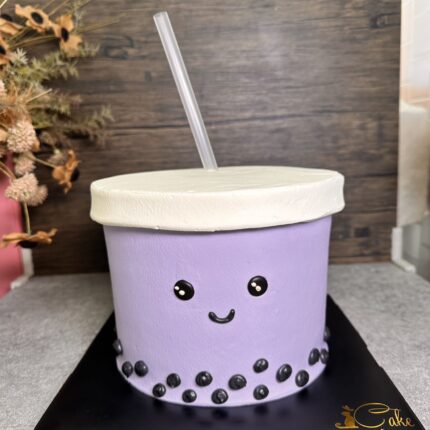 Sip and Savor: iCake's Purple Bubble Tea Drinking Cake in Melbourne