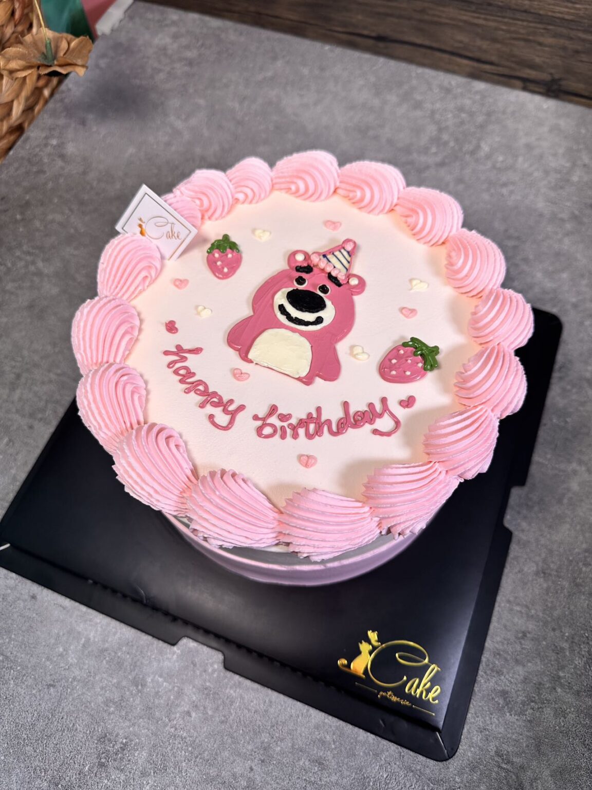 Embrace Sweetness with Pink Bear Cake iCake Custom Birthday Cakes