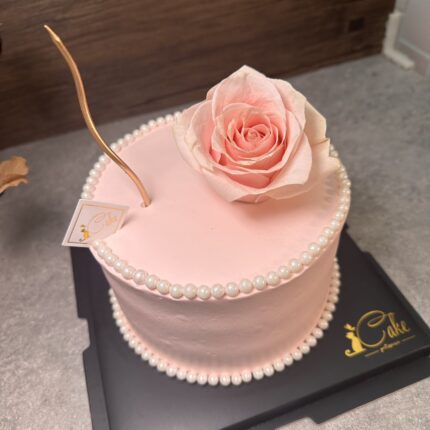 Exquisite Pink Rose with Pearls Cake Design | iCake Melbourne