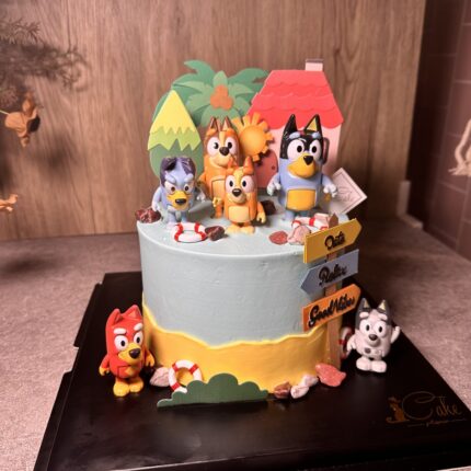 Bluey Cake | Whimsical Bluey Themed Birthday Cake | iCake Melbourne