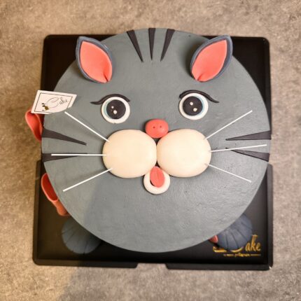 Whimsical Fondant Striped Cat Cake | Custom Cakes Melbourne | iCake Melbourne