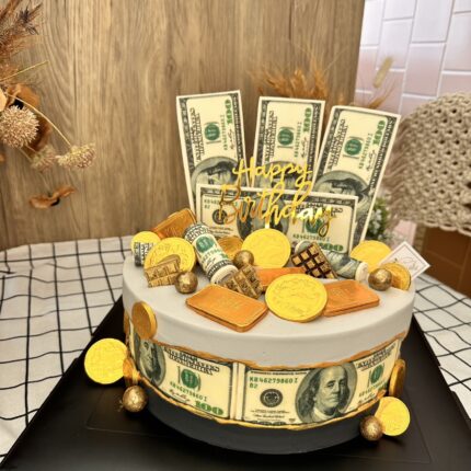 Money-Themed Cake: Edible Currency Symbols & Interactive Money Box | iCake Melbourne