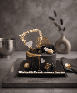Alternative view of Black Golden Luxury Car Cake – Elegant Custom Cake Design by iCake Melbourne