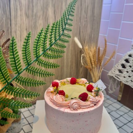 Berry Nutty Bliss: Raspberry Pistachio Chiffon Cake | iCake Melbourne