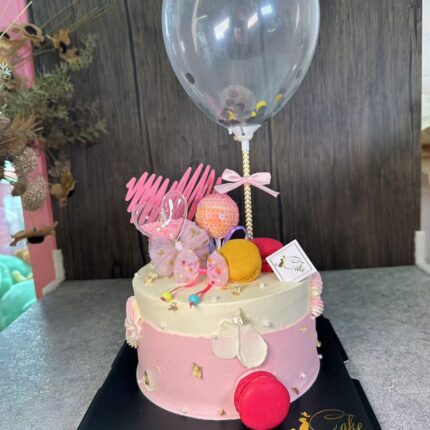 Vintage Pink Celebration Cake – Elegance with a Personal Touch | iCake Melbourne