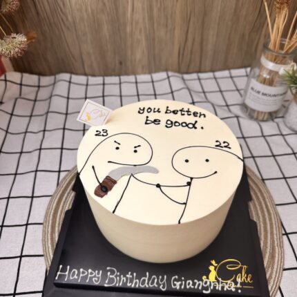 Hilarious Comic-Themed White Cake – Celebrate with a Touch of Humor | iCake Melbourne