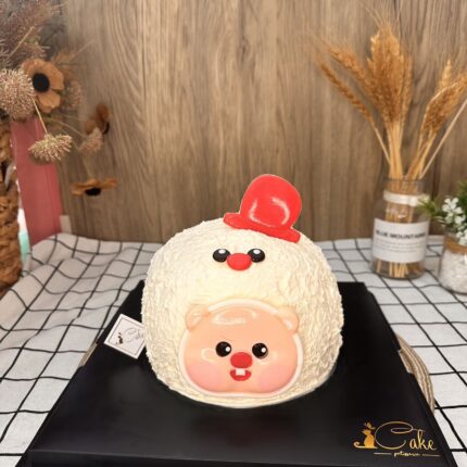 Whimsical Snowman Loopy Face Cake – Best Christmas Birthday Gift | iCake Melbourne