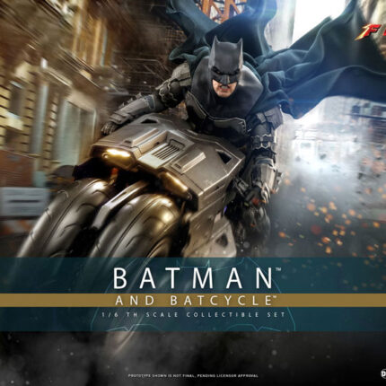 Movie Masterpiece "The Flash" 1/6 Scale Figure Batman & Batcycle