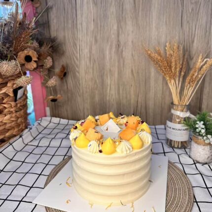 Golden Melody Cake – A Tropical Mango & Melon Delight!| iCake Melbourne