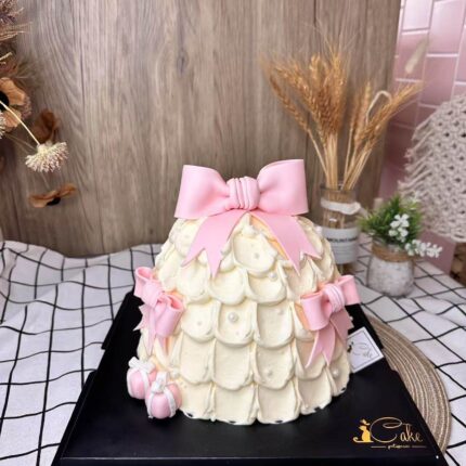Pink Bow Dress Cake | iCake Melbourne