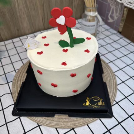 Cherry Bloom Cake – Cute Flower Cake with Hearts & Love!- iCake Melbourne
