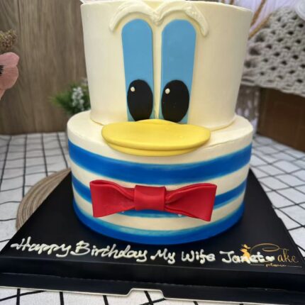 Donald Duck Cake in Melbourne – 3D Cartoon Birthday Cake with Bowtie