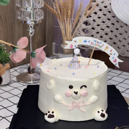 Winking Bear Birthday Cake