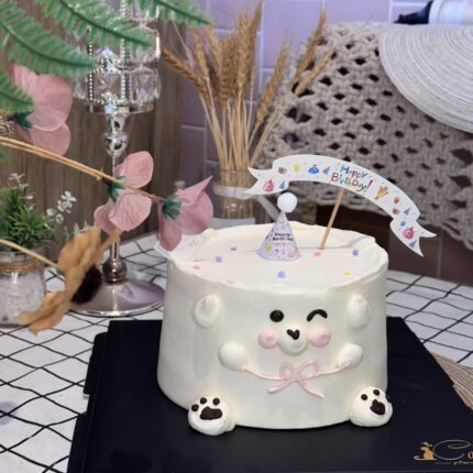 Winking Bear Birthday Cake