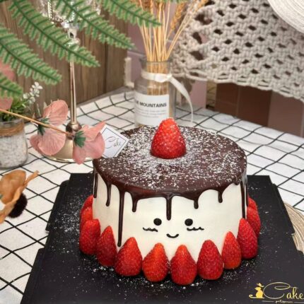Cute Strawberry Smile Cake