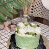 White and Green Grape Birthday Cake